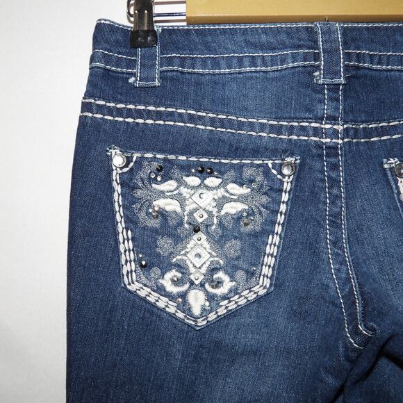 Paisley Sky Embroidered Jeans Dark Wash blue womens Size 6 - Picture 4 of 8
